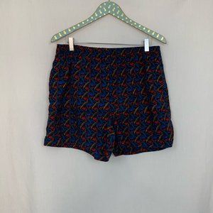 Retro Swim Shorts Trunks Size L Pacific Scene